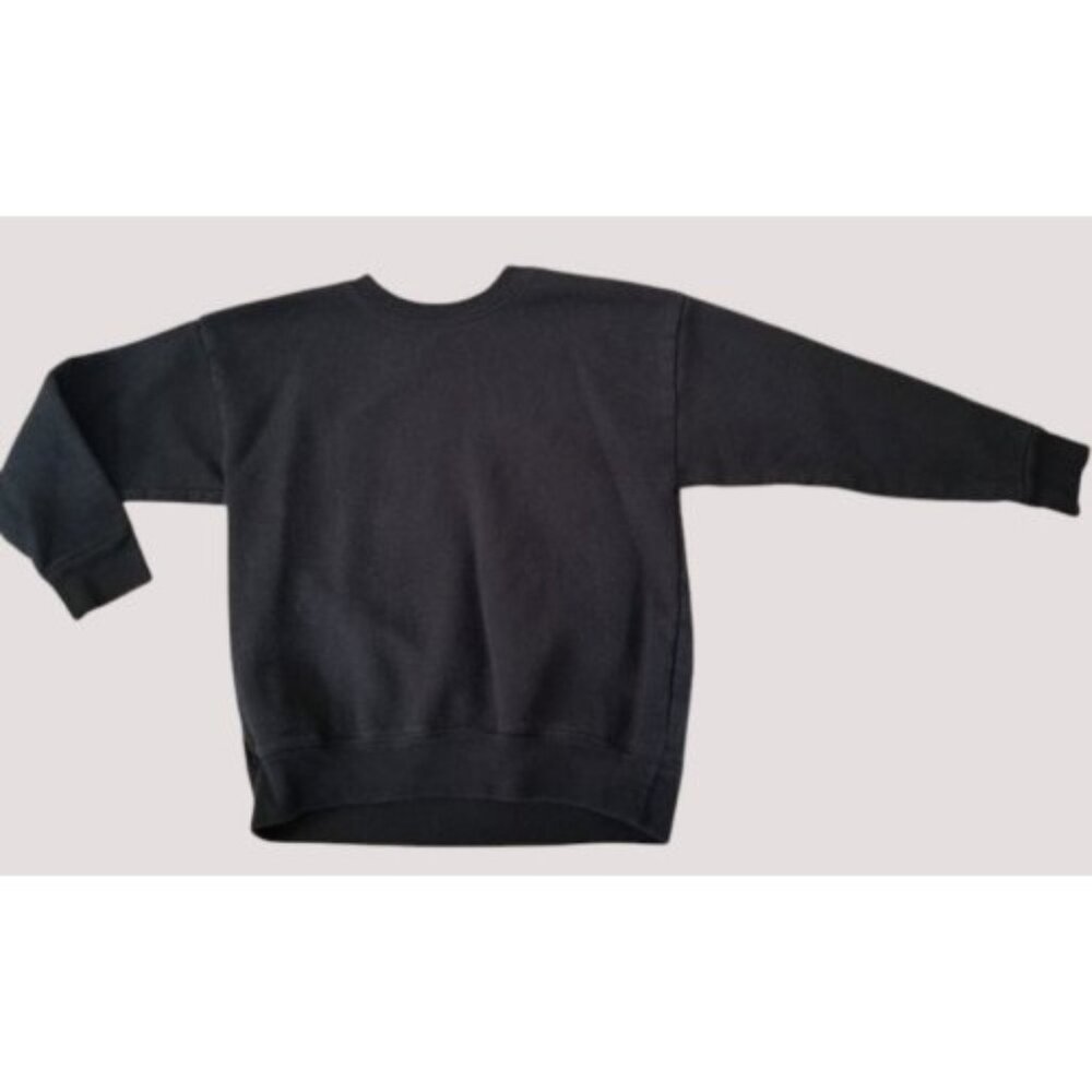 HANES Comfort Blend Solid Black Sweatshirt Top Boys XS Size 4-5